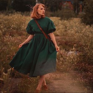 New🌲 Little Women Atelier Meg Linen Collar Dress